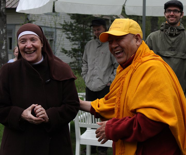 Lama Yeshe with Sister Hannele